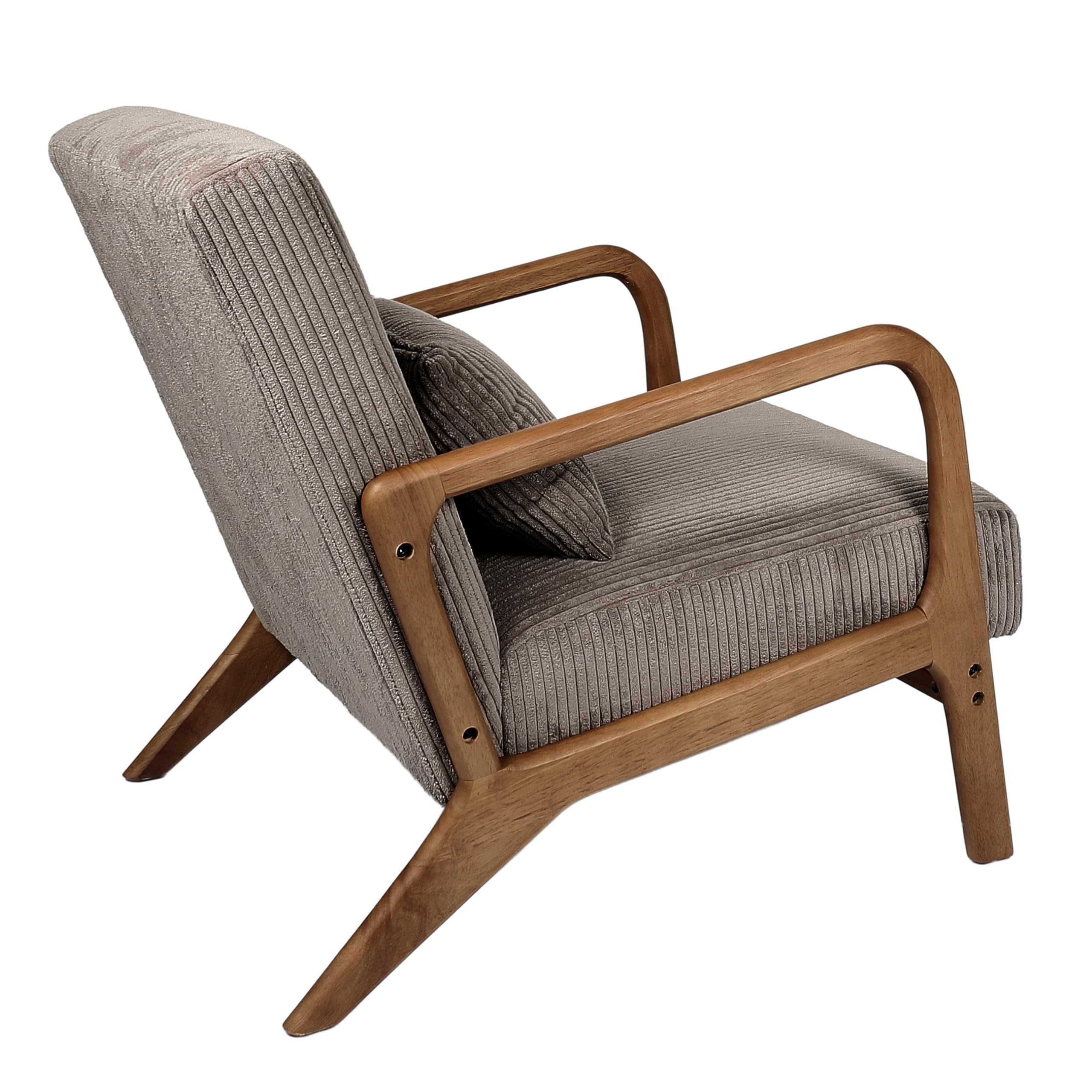 HOME DECO FACTORY, HD0348, poltrona da soggiorno Cotele Scott Taupe, morbidezza, mobili, seduta, divano e poltrona, 64,5 x 75 x 83,5 cm, altezza seduta 43 cm, tortora