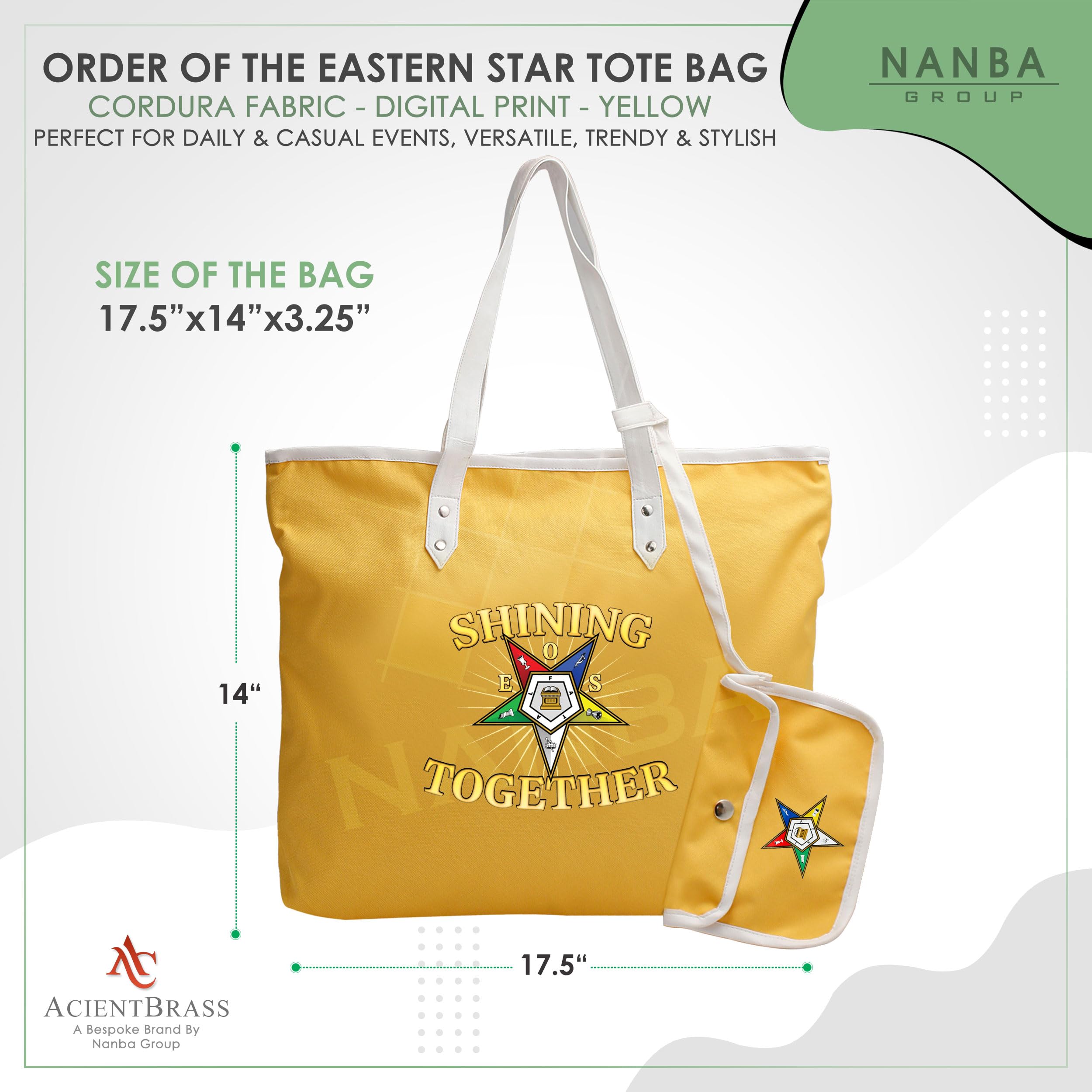 Order of the Eastern Star Tote Bag - Shining Together OES Print