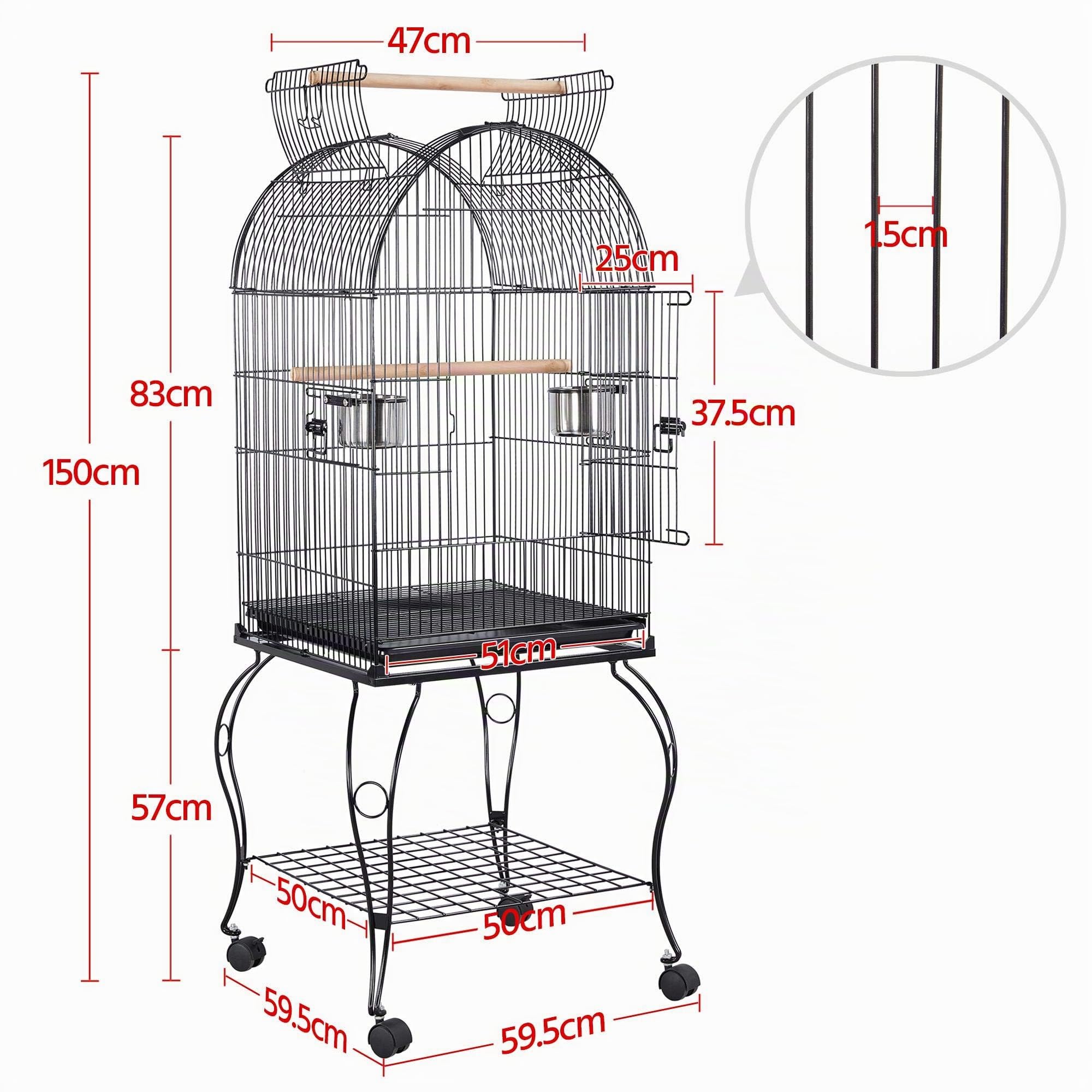 Yaheetech Pájaro Jaula con Ruedas Soporte Jaula Grande
