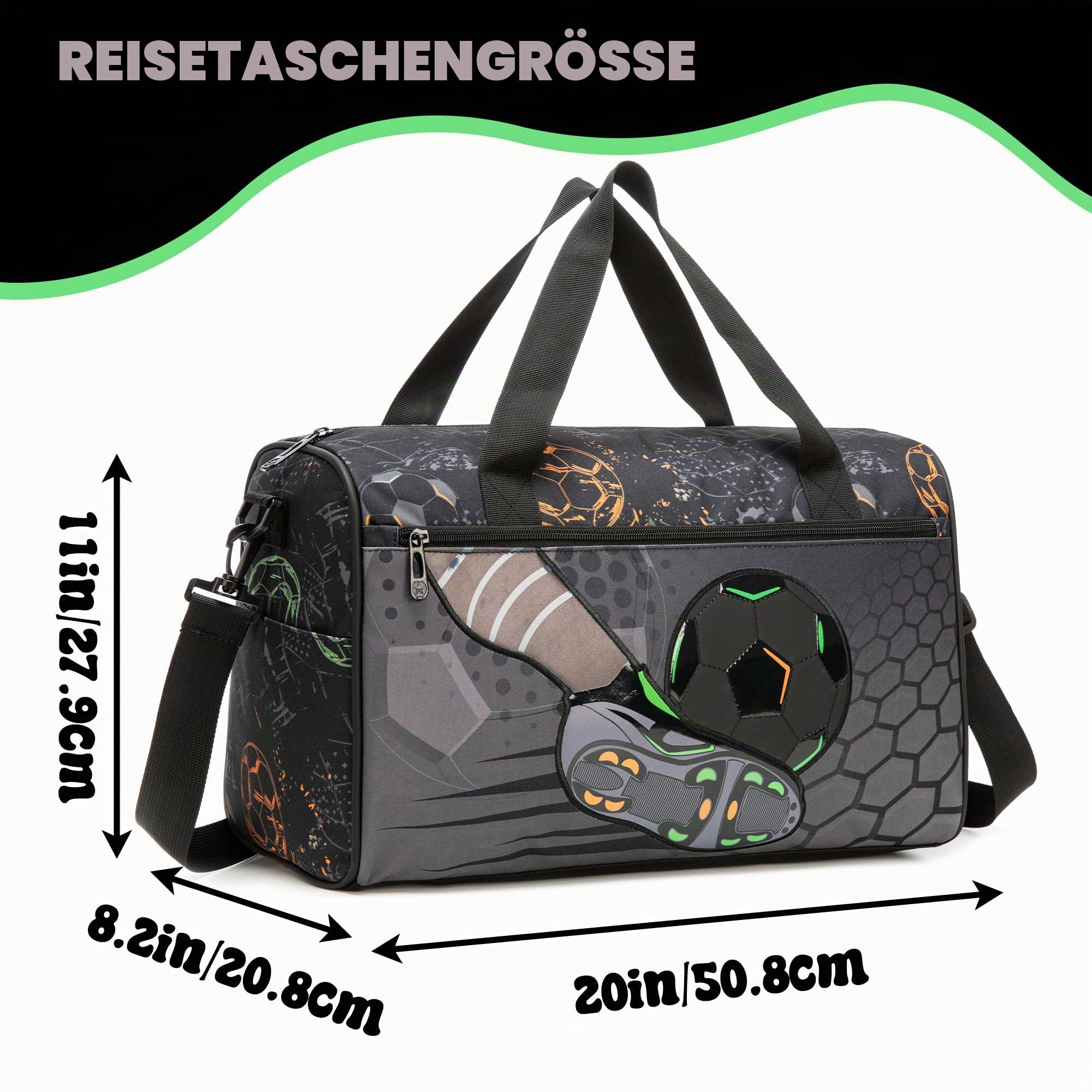 HTgroce 3 teiliges Kinderkoffer, Kindertrolley mit Sporttasche Kinder,Handgepäckkoffer Reisekoffer für Jungen