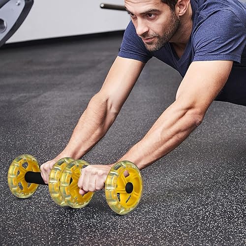 Miniatura 5 de Twin-wheel Ab Roller Fitness Exercise Device for Men and Women Dual Wheel Stability Core Strength Trainer Lightweight Portable Tummy Shaping