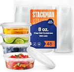 [48 Sets -16 oz.] Plastic Deli Food Storage Containers with Airtight Lids - Soup Containers with Lids
