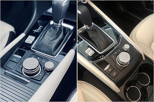 Miniatura 6 de Bling Media Control - Pomo de volumen brillante para Mazda 3 (2017-2018) Mazda 6 (2016-2021) Mazda CX-3 (2019-2021) Mazda CX-5 (2016-2021) Mazda