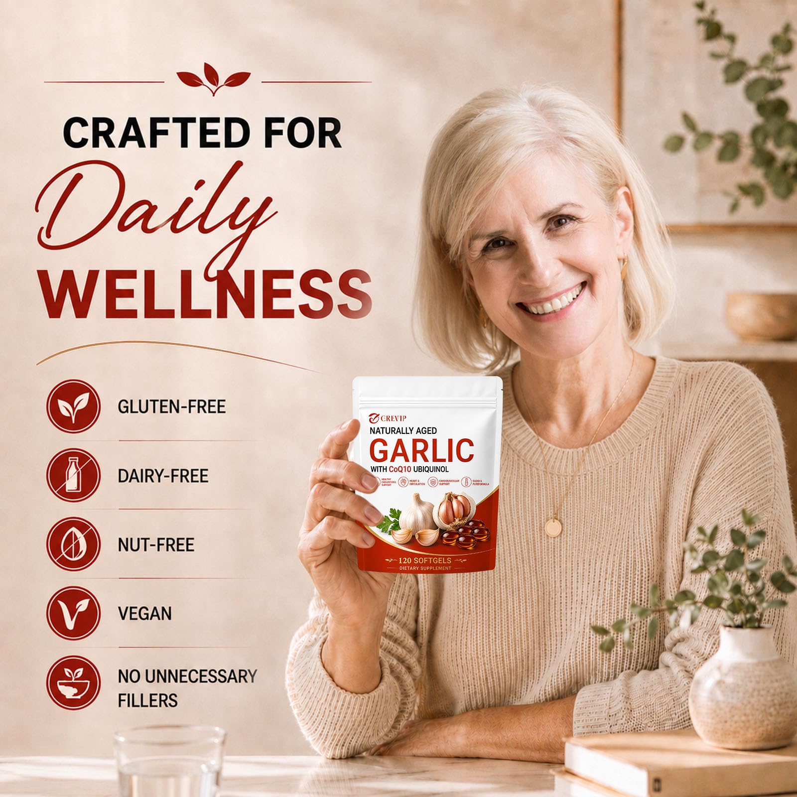 Aged Odorless Garlic Extract Softgels Natural Aged Garlic Supplements 120Ct — Amazon image 7