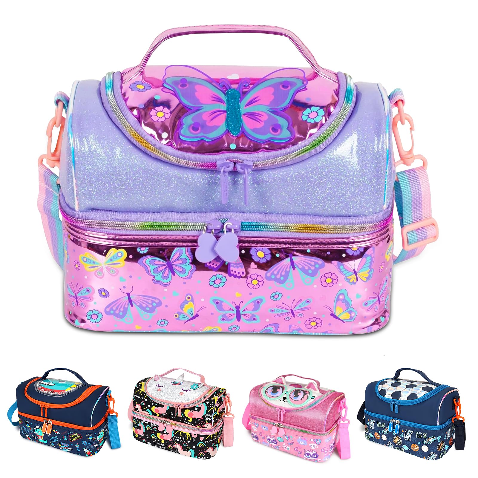 RLGPBON Kids Lunch Bag Insulated Lunch Box for Girls Boys Lunch Bag Toddler Teen School Daycare Cute Travel