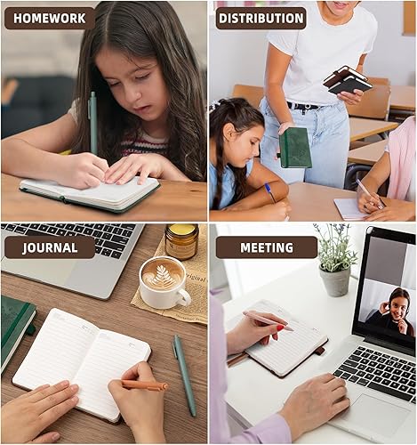 Miniatura 7 de Paquete de 3 cuadernos de bolsillo para diario, tamaño A6, para tomar notas, diarios, para escribir, mini blocs de notas con soporte para bolígrafo,