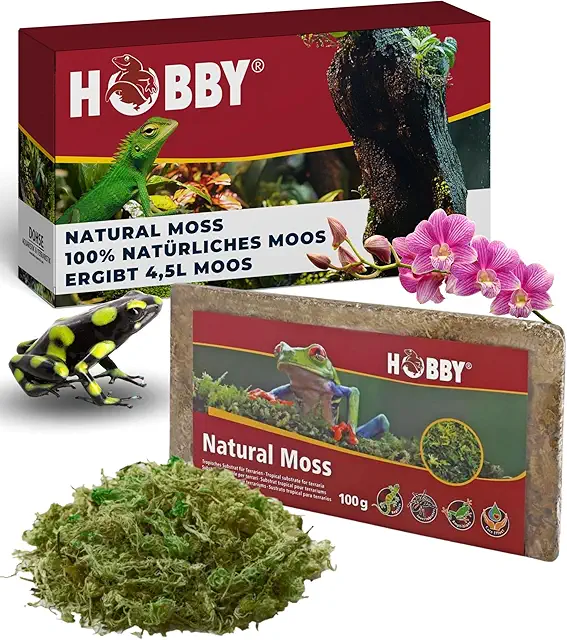 Natürliches Terrarien-Moos 100g - Tropisches Substrat für Reptilien & Orchideen