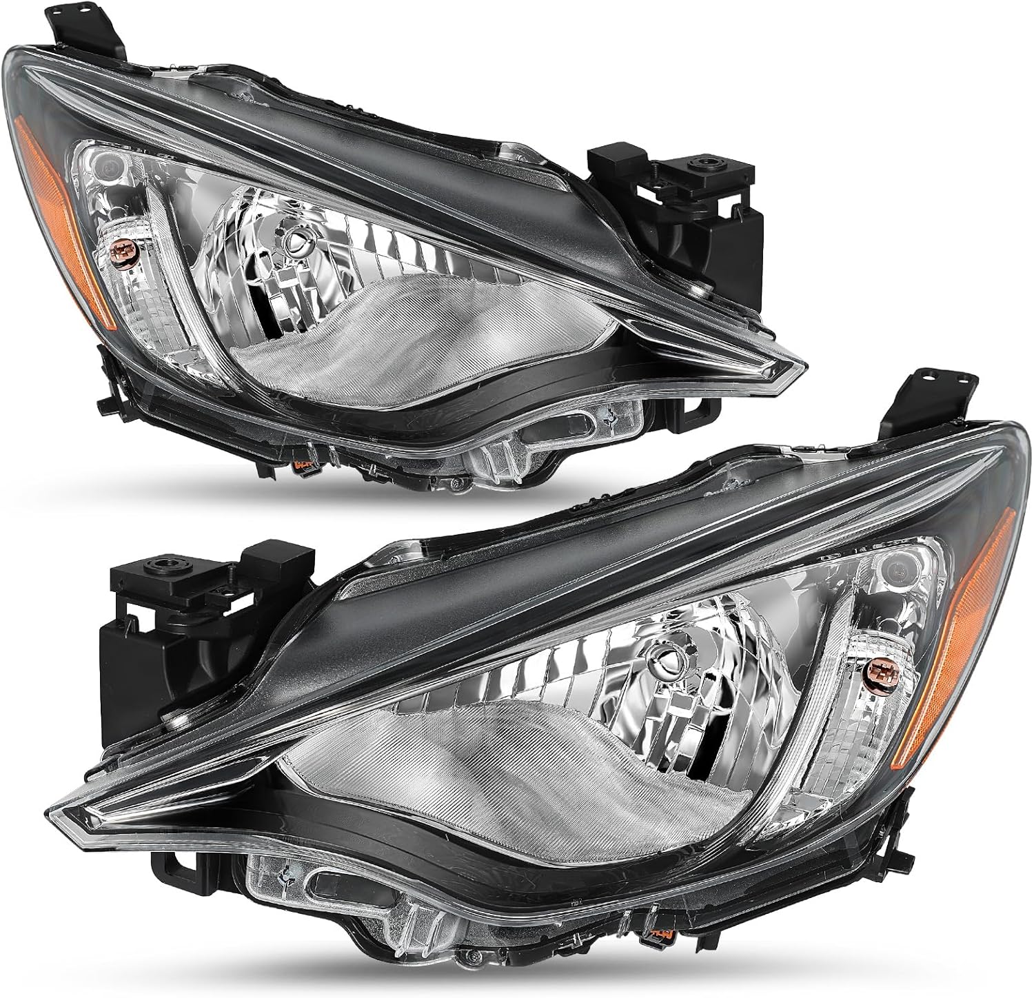 JSBOYAT Halogen Headlight Replacement for 2016 Scion iA, 2017-2018 Toyota Yaris iA, 2019-2020 Yaris L/LE, OE Style Headlamp Assembly Replacement Driver and Passenger Side