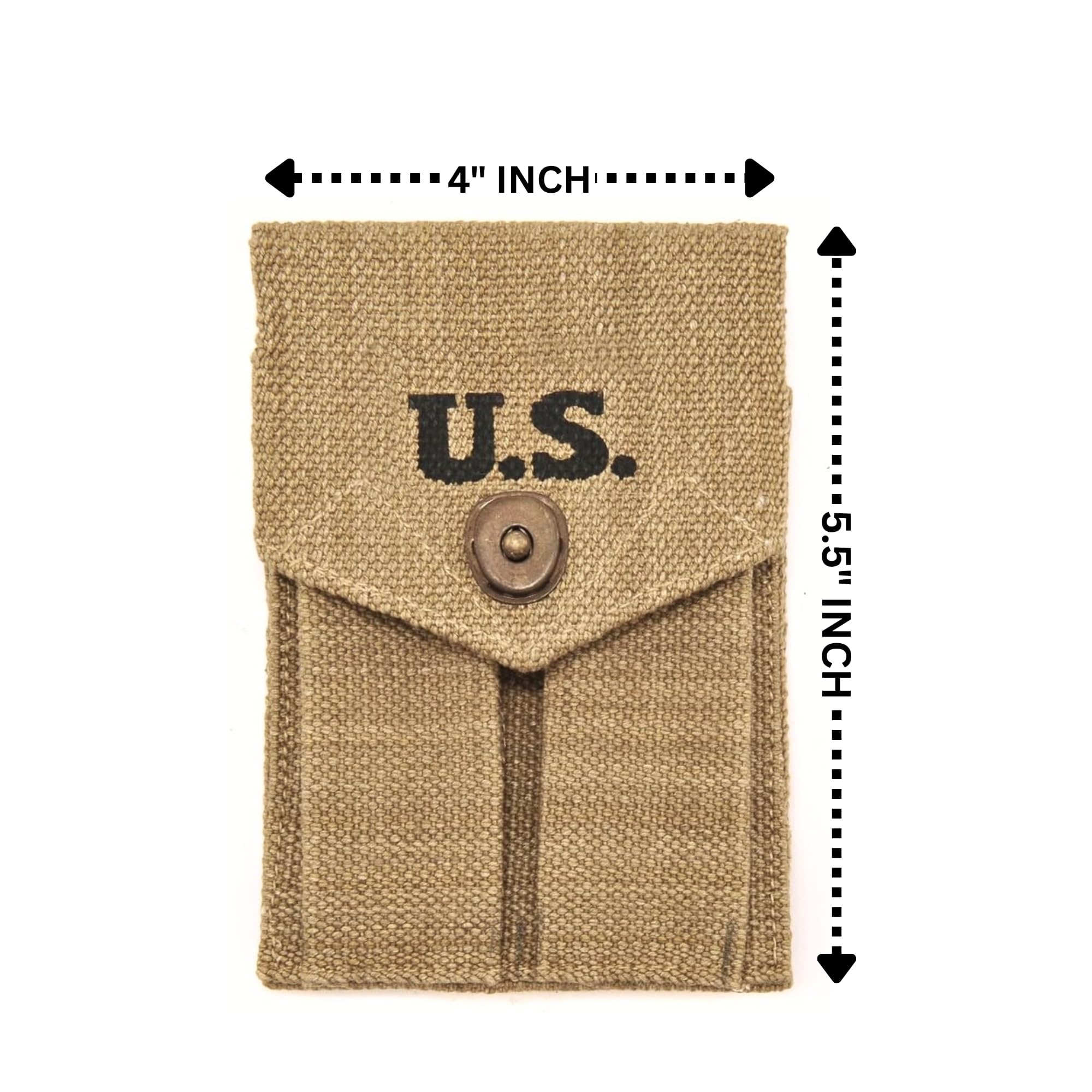 第二次大戦中　実物　U.S. 1944年製 3ポケットポーチ Amazon.com: warreplica WWII US 1911.45 ACP Double Mag Pouch-Khaki