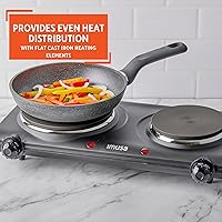 Vista 5 de IMUSA Double Electric Hot Plate, Black