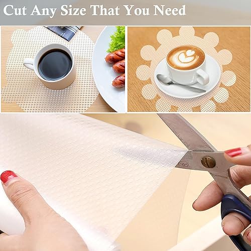 Miniatura 4 de Revestimiento de estante para armarios de cocina de 10 pulgadas de ancho x 20 pies, no adhesivos, antideslizantes, impermeables, de agarre fuerte,