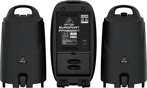 Behringer EUROPORT PPA2000BT 2000W Portable PA System with Wireless Microphone Ready Active Speakers, DJ Mixer Sound System for DJ Equipment Full Setup and PA & Stage