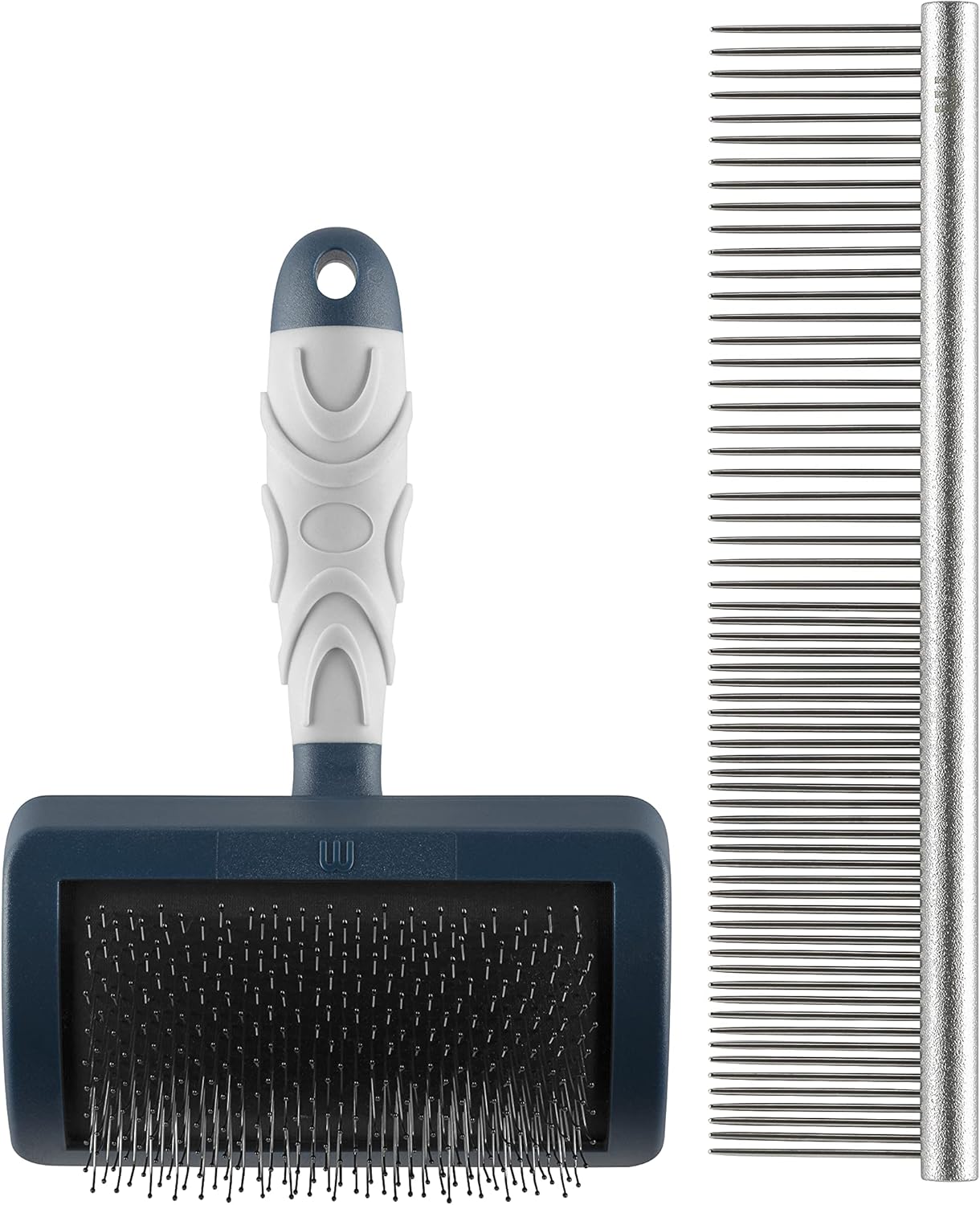 Mikki Dog Puppy Stainless Steel Comb and Hard Pin Slicker Brush, for Cockapoos Labradoodles, Cavapoos and Golden Doodles - Image 3