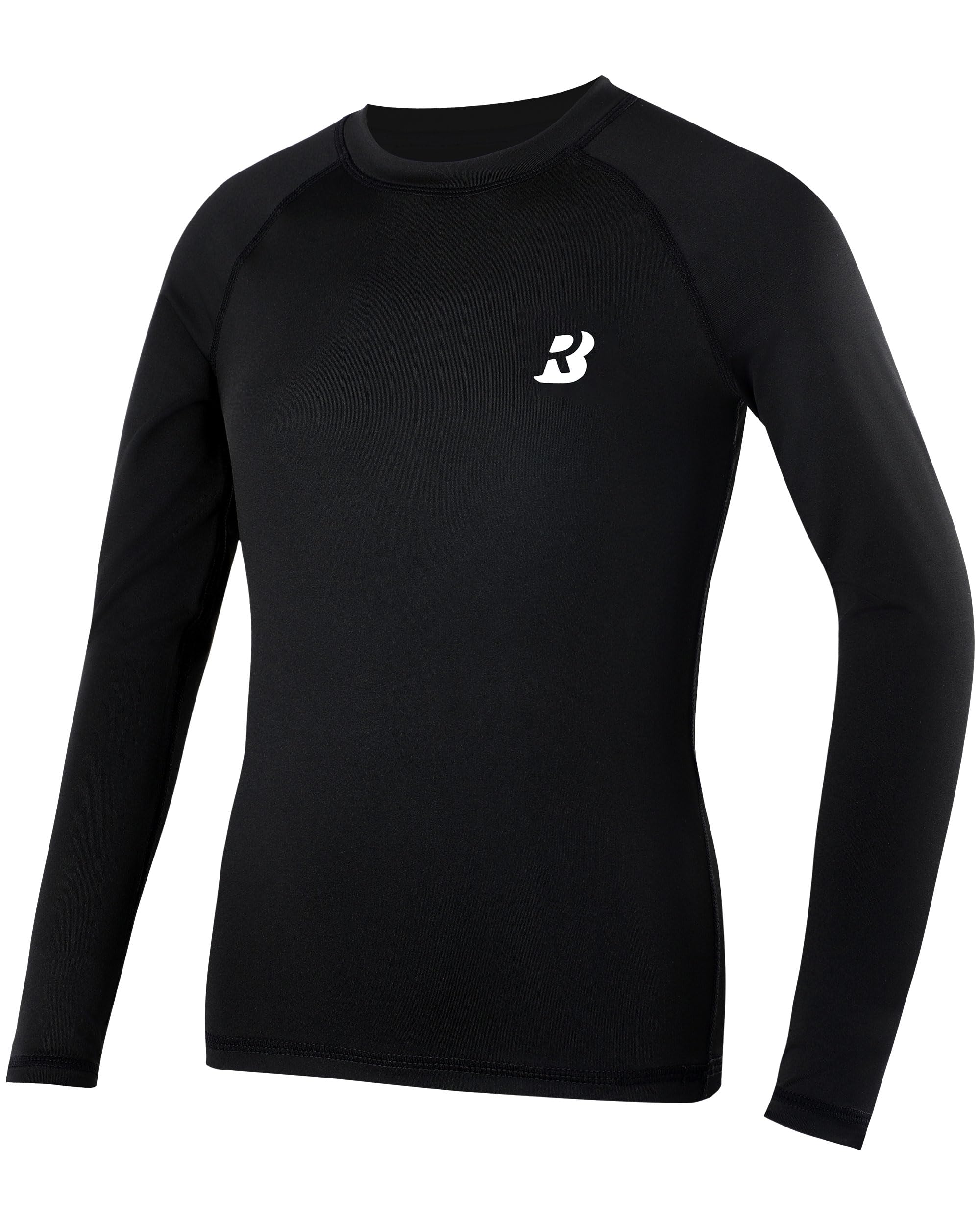 Roadbox Kompressionsshirts für Jungen 1-2 Pack, Sportshirt Langarm & Kurzarm, Atmungsaktives Unterziehshirt Kinder, Skiunterwäsche Fußball Laufen