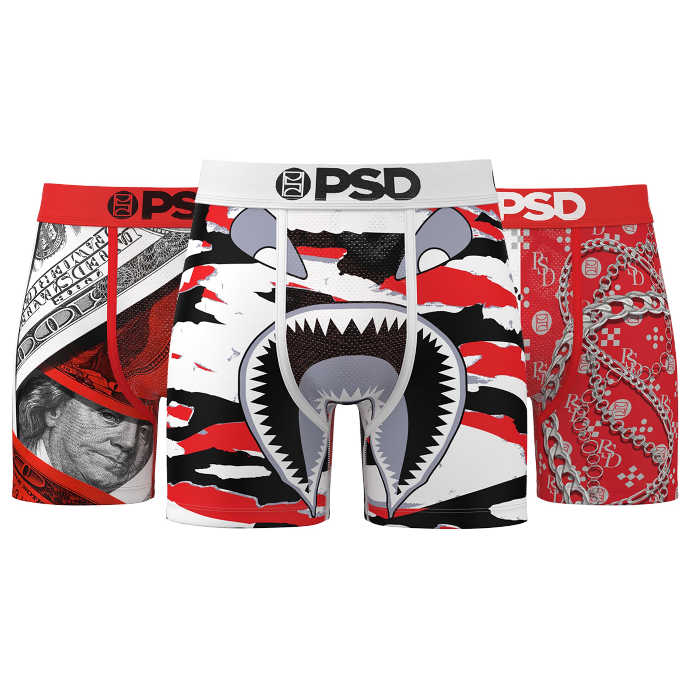 PSDMen's Warface Boxer Briefs - 7 Inch Inseam Breathable and Supportive Men's Underwear with Moisture-Wicking Fabric