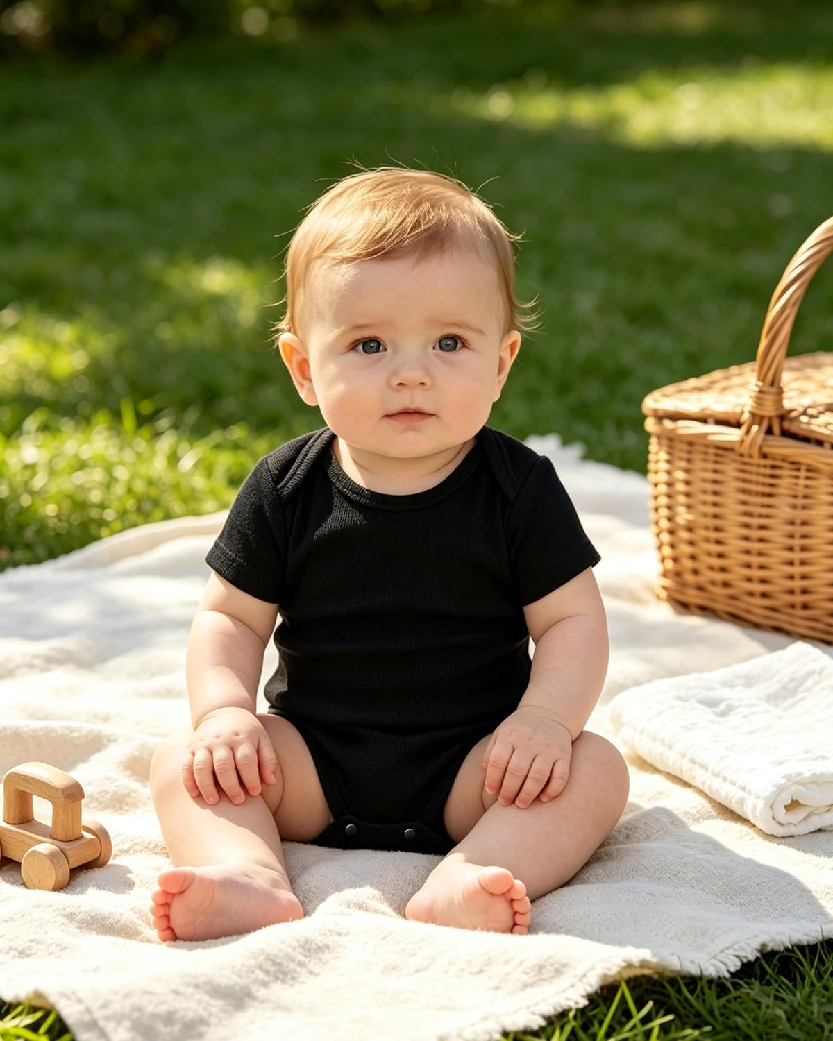 Unisex Baby 5-pack Onesie Bodysuits Baby Boy Clothes Short Sleeve