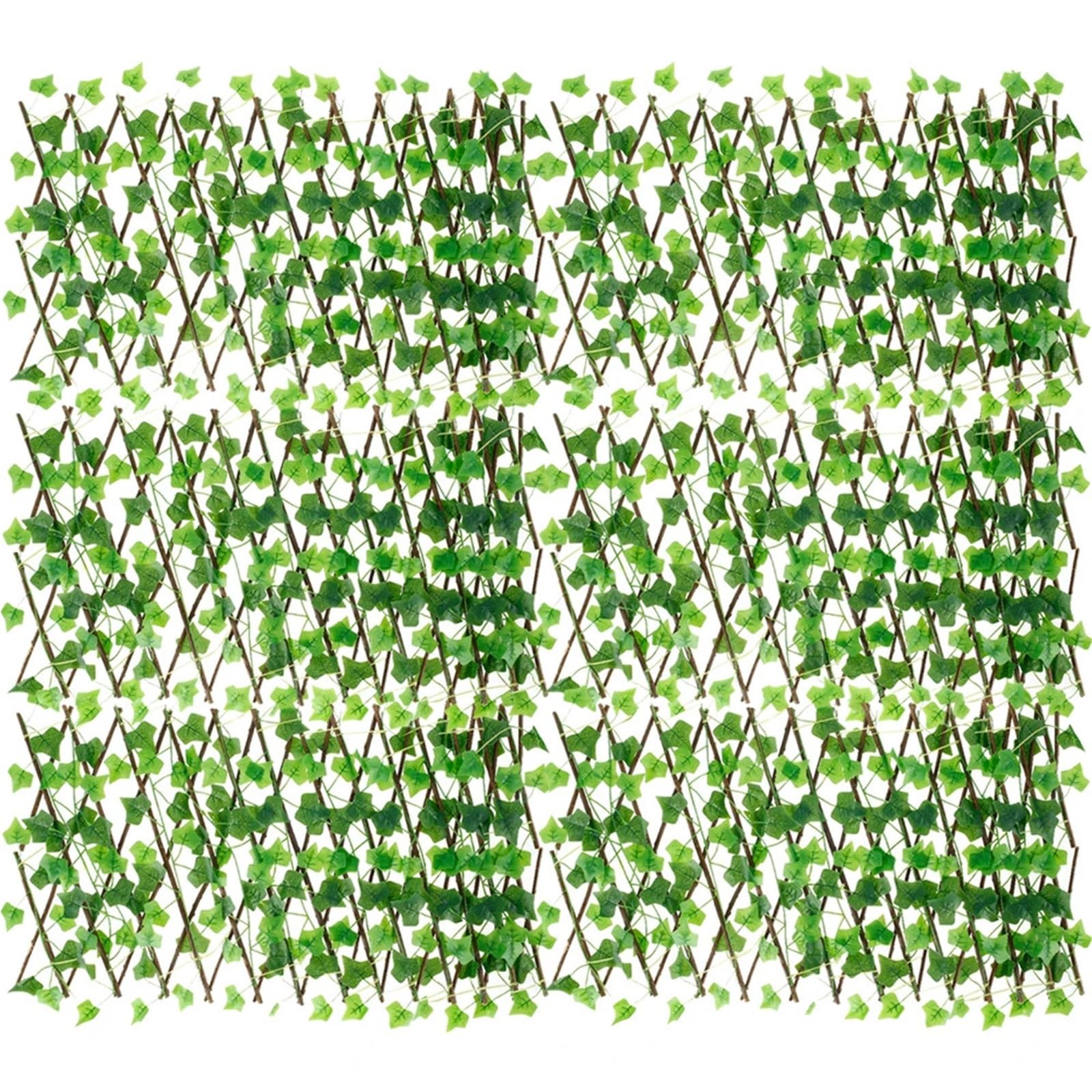 Mdsiokhj 6Pcs Artificial Trellis /Set Artificial Ivy Privacy Fence Garden Screening Expanding Trellis Screen Hedge Faux Leaves Wooden 40Cm(6Pcs)