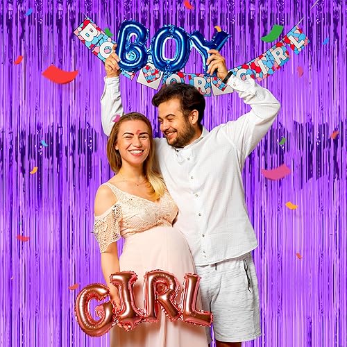 Miniatura 4 de Cortina de telón de fondo de flecos de papel de aluminio de 3 x 8 pies, cortinas de flecos de papel de oropel metálico, telón de fondo de