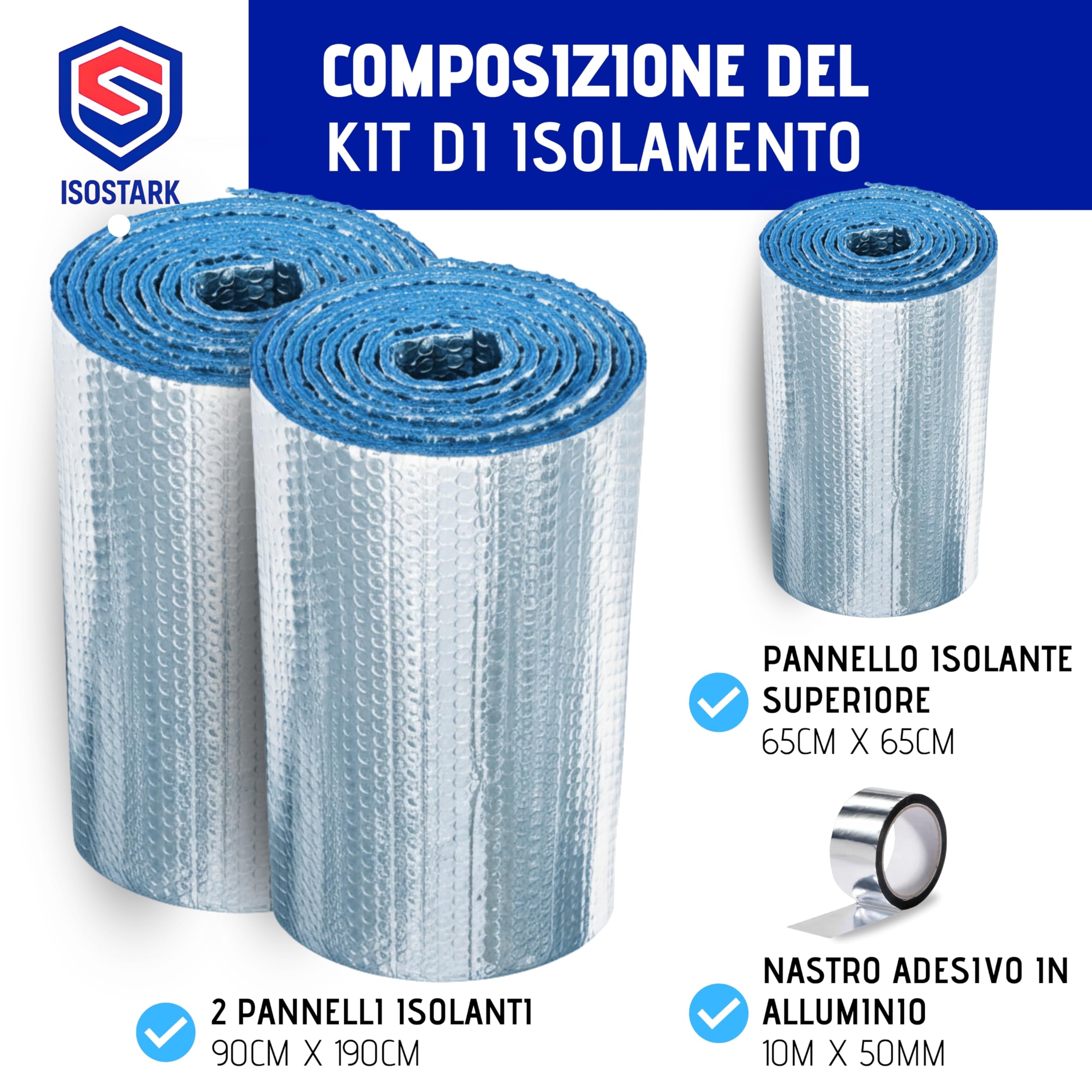 Kit di isolamento termico 4 strati per bollitore fino a 300 L – Facile da installare – Risparmia energia e riduce i consumi