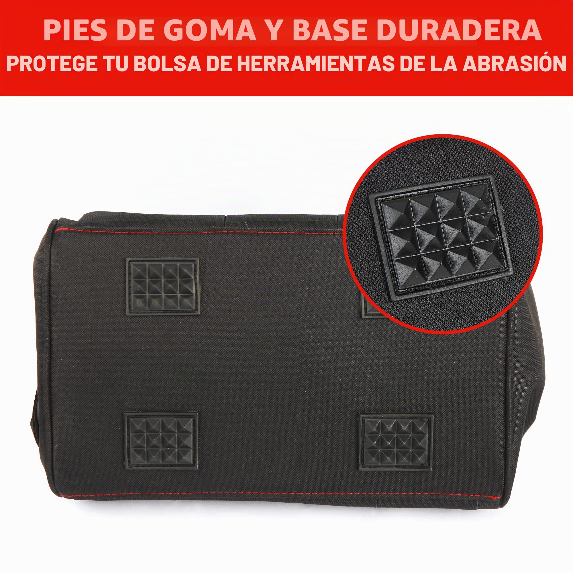 WORKPRO Bolsa de Herramientas 30 x 18 x 20 cm, Bolsa de Transportse Universal, 7 Bolsillos Exteriores, Amplia Apertura de Cremallera, Correa de Hombro Ajustable, para Almacenamiento de Herramientas