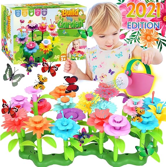 Innorock Flower Garden Building Toy for Kids STEM Toys Pretend Play