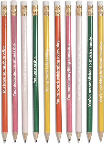 ban.do Write On - Juego de 10 lápices de colores, lápices de grafito #2 preafilados para la escuelaoficina, cumplidos 2.0