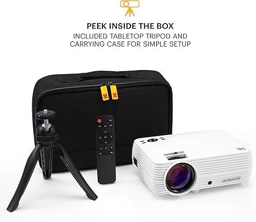Miniatura 6 de KODAK Proyector FLIK X7 para el hogar (máximo 1080p HD) con trípode y estuche incluido Compacto, proyecta hasta 150 pulgadas con resolución nativa