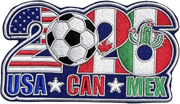 2026 Soccer Fan Iron On Patch, USA, CAN, MEX Host Countries Embroidered Applique, for Sports Vest Backpacks Decor Gift