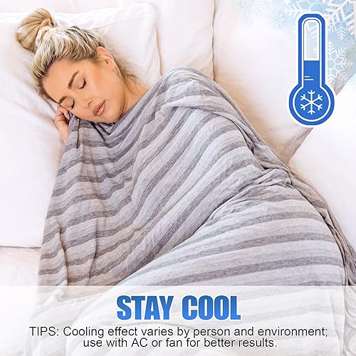 Miniatura 3 de Ailemei Direct Manta refrescante para personas que duermen con calor, efecto frío de doble cara, manta de verano ligera y transpirable para sofá,
