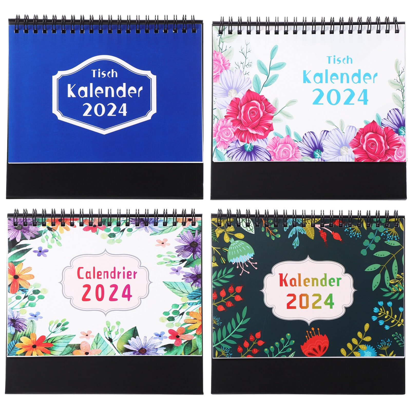 MAGICLULU 4pezzi Calendario da Tavolo Mensile Planner per Casa e Ufficio Decorativo e Organizzatore Spaziale per Scrivanie e Piccoli Ambienti