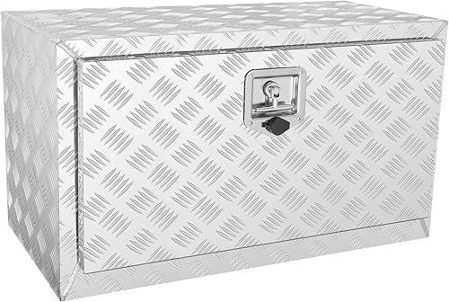 VEVOR Underbody - Caja de almacenamiento para camioneta de 30 x 17 x 18 pulgadas, caja de herramientas de aluminio resistente con cerradura y
