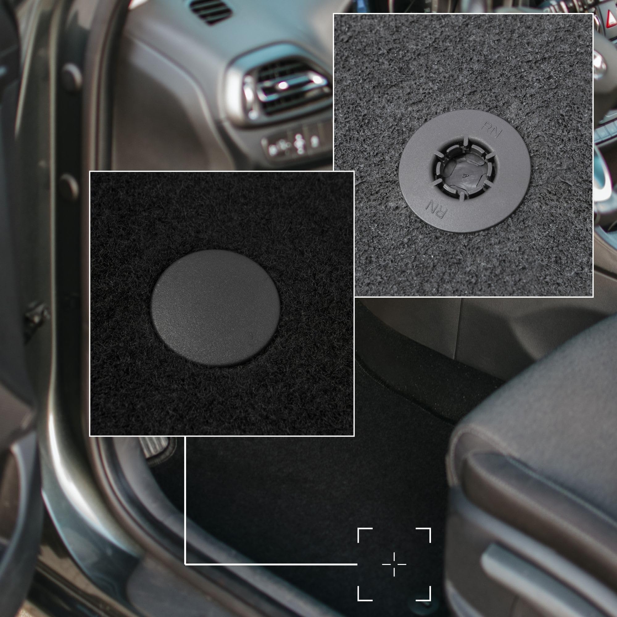 Tappetini in Velluto per Renault Clio V 2019+ | Set 4pz Su Misura Neri