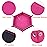 SIQUK 2 Pieces Dice Tray PU Leather Dice Folding Hexagon Tray Dice Holder for Dice Games Like RPG, DND and Other Table Games (Pink, Gray)