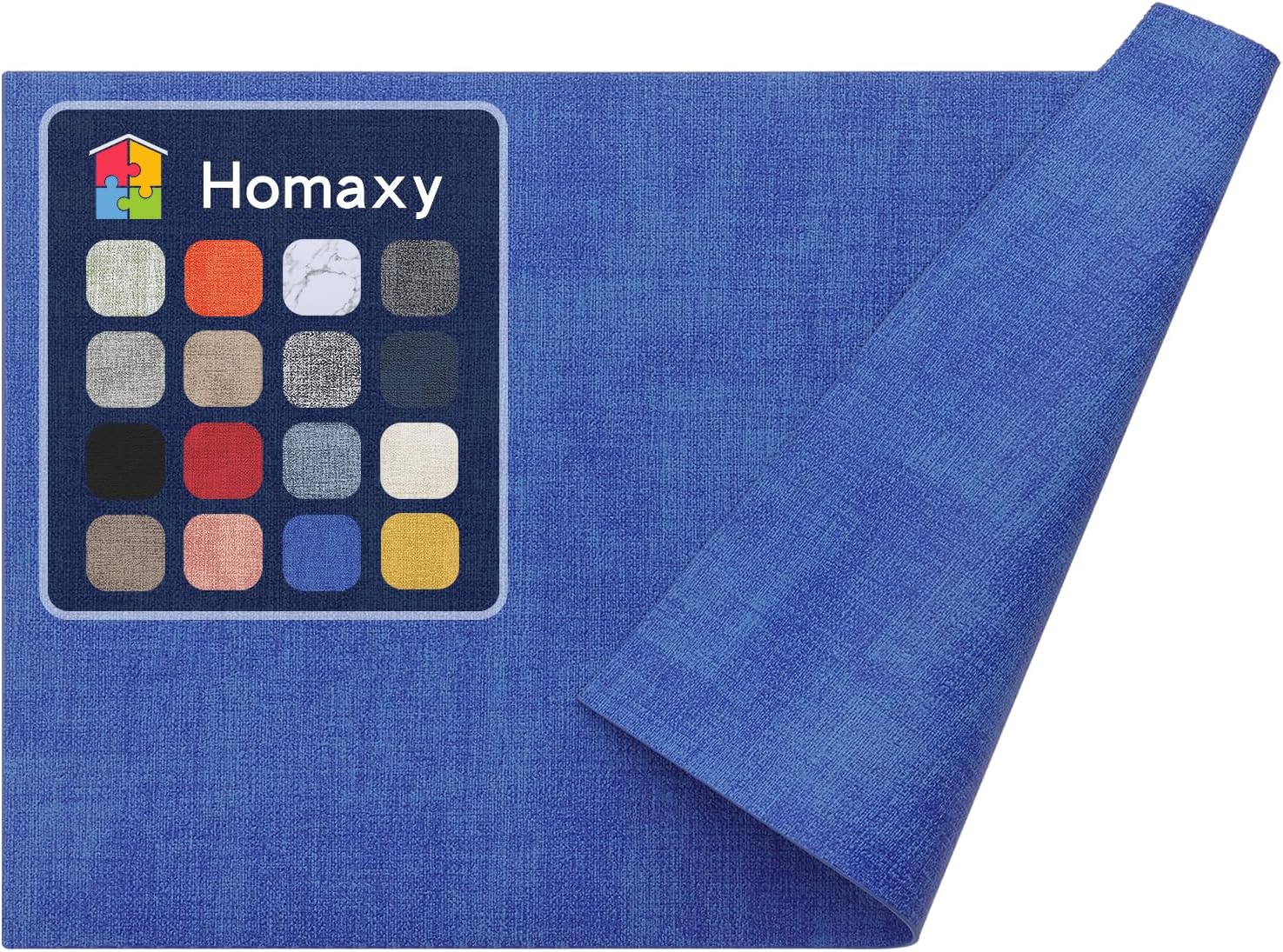 homaxy faux leather heat resistant placemats for dining table set of 8, waterproof wipeable washable pu table mats, easy to clean anti-slip place mats, 11.8" x 17", sea blue sea blue set of 8