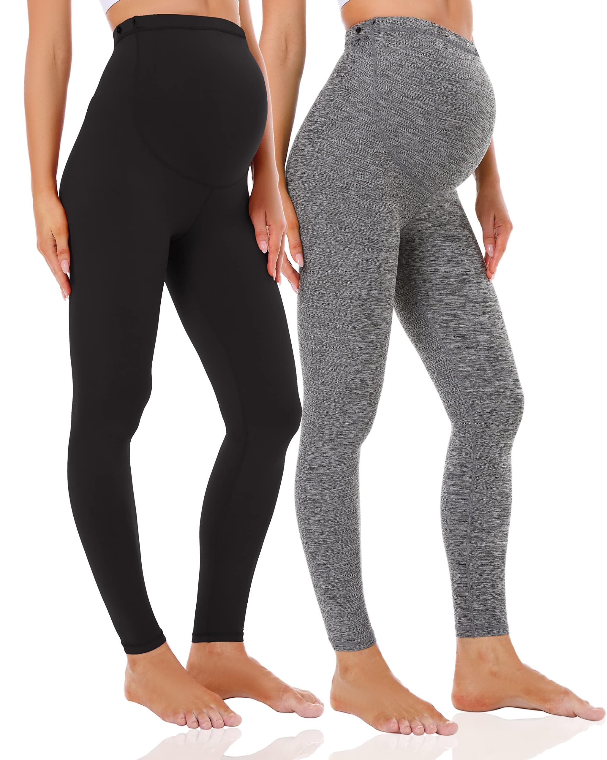 Foucome Legging de maternité super doux pour femme