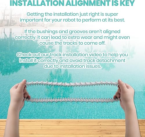 Miniatura 5 de Paquete de 2 pistas grises de repuesto para limpiadores robóticos Maytronics Dolphin con número de pieza 9983152-R2 Dolphin Parts