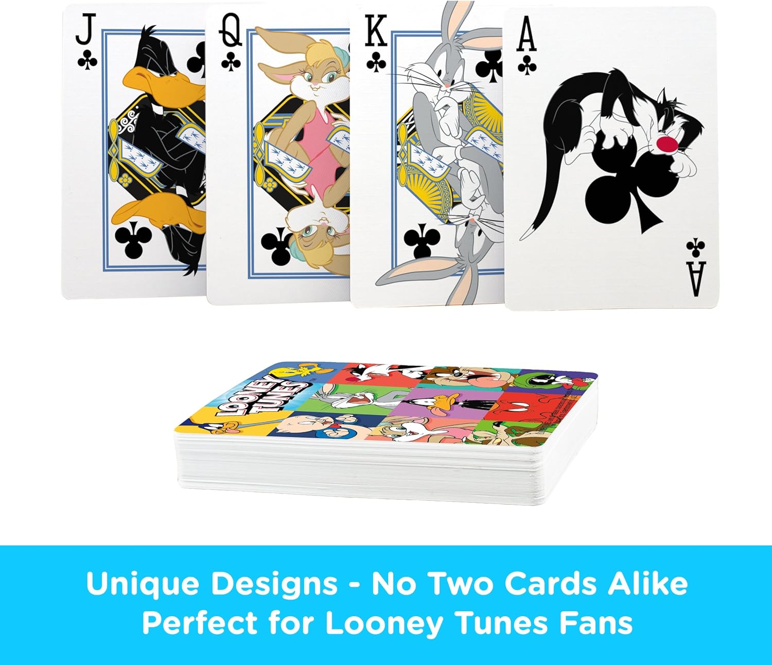 Aquarius Looney Tunes Playing Cards - Looney Tunes Themed Deck of Cards for Your Favorite Card Games - Officially Licensed Looney Tunes Merchandise & Collectibles