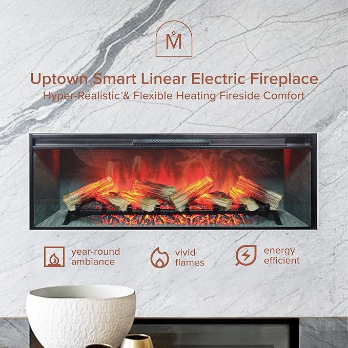 Chimenea Eléctrica Smart 42" Modern Ember, 1500W, Control Remoto y WiFi miniatura 4