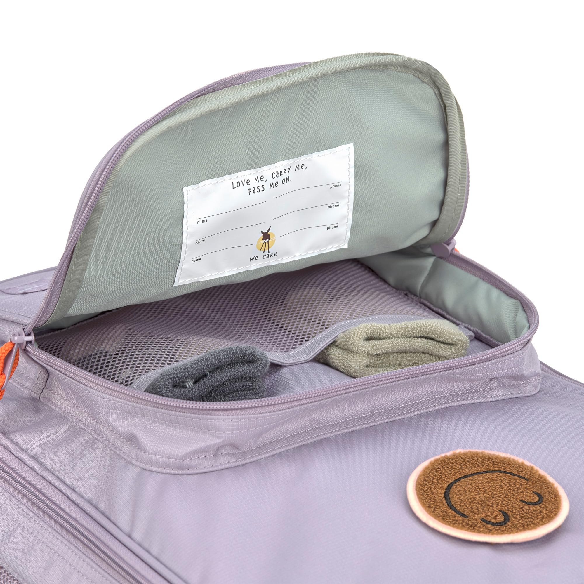 LÄSSIG Kinderkoffer Trolley Reisekoffer mit Teleskopstange und Rollen für Kinder Handgepäck/Trolley Lilac