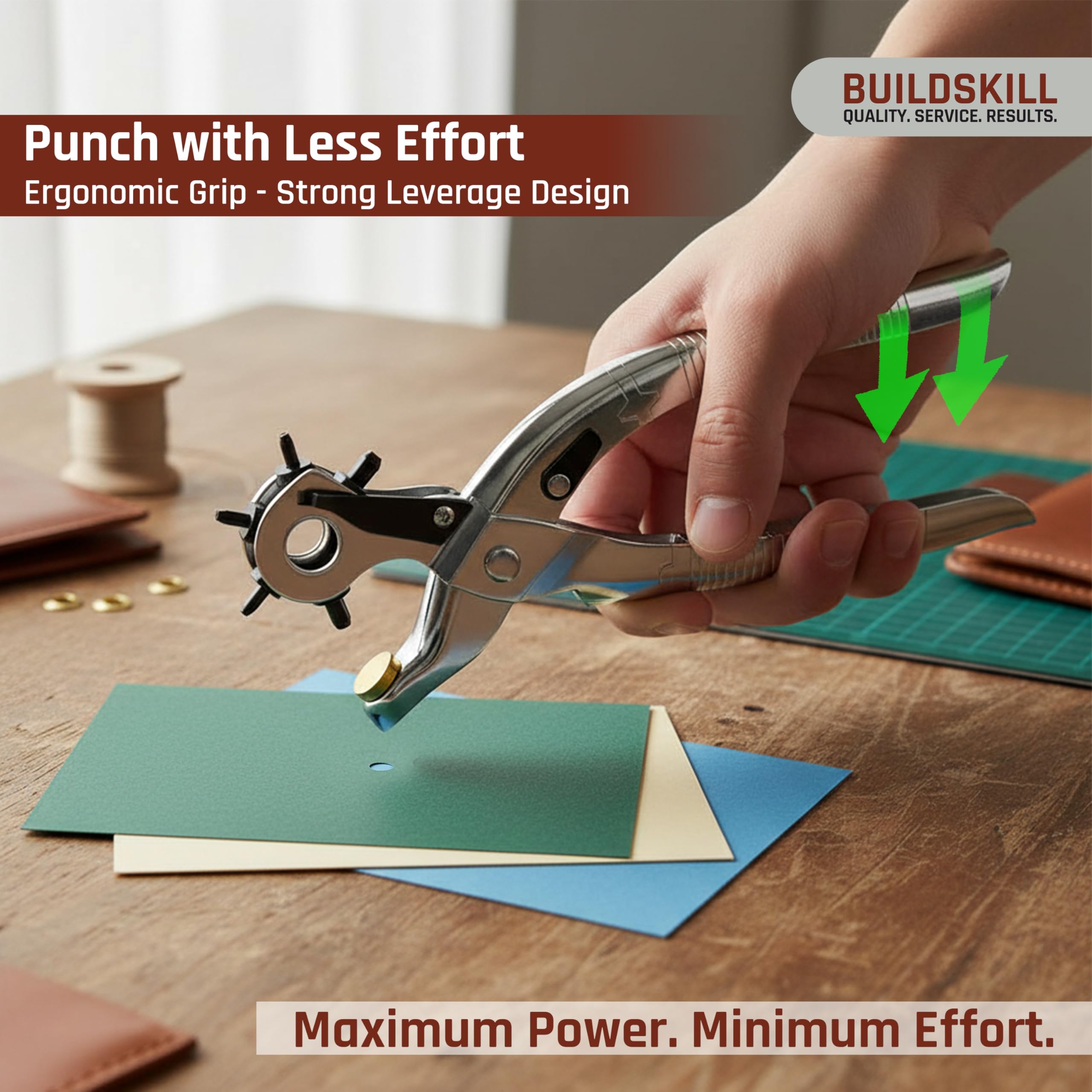 BUILDSKILL Leather Hole Puncher - 6 Hole Size -5