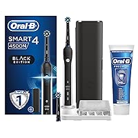 Oral-B Spazzolino Elettrico Ricaricabile Smart 4 4500 Nero, 2 Testine