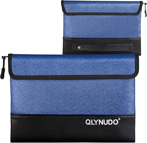 Miniatura 8 de Bolsa de dinero ignífuga de 5200  para efectivo, bolsa ignífuga para documentos importantes y objetos de valor, 11 x 7.7 pulgadas, cremallera