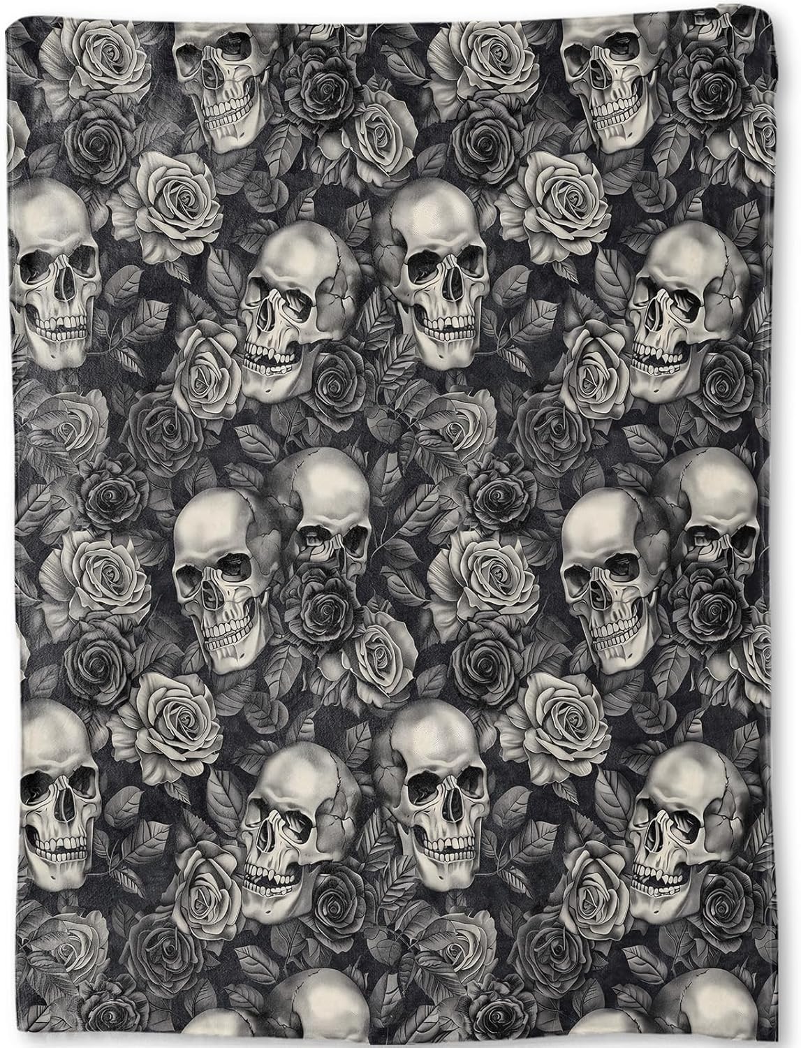 Colorful Sugar Skull Throw Blanket- Ultra Soft, Fleece, Lightweight,Festive Day of The Dead Celebration Blankets, for Couch Room Bedroom Halloween Holiday Decor, Gifts for Women 60x80in