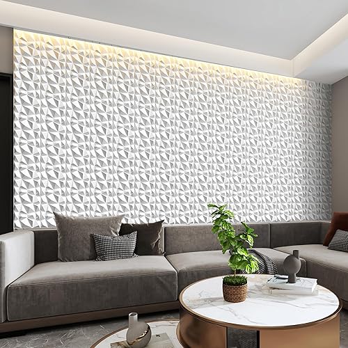 Miniatura 8 de INMOZATA Paneles de pared 3D para decoración de pared interior, paquete de 33 paneles de pared decorativos de 12 x 12 pulgadas, panel decorativo con