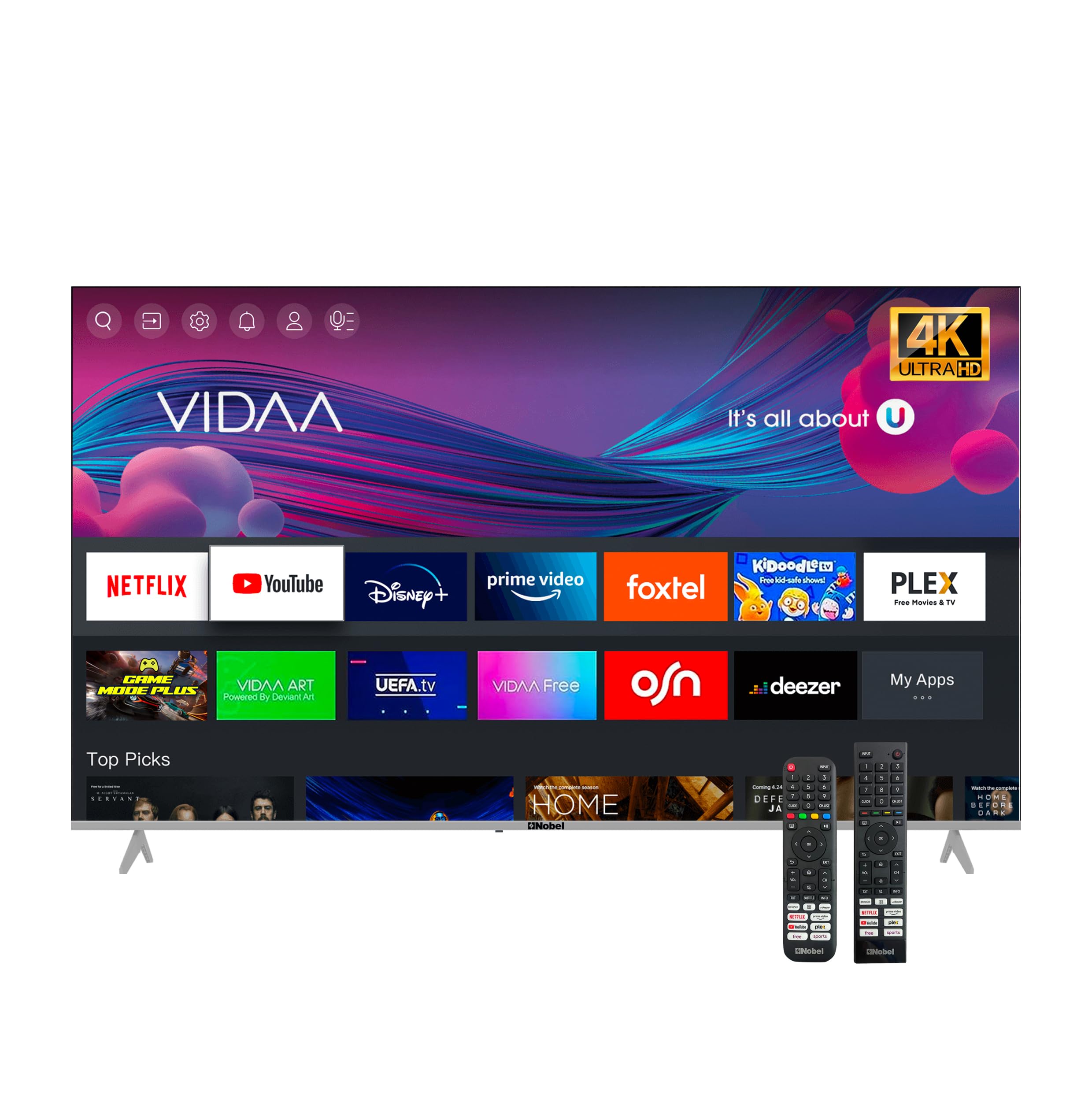 Buy Nobel85 Inch Diamond 4K UHD VIDAA Smart TV iOS and Android Devices with VIDAA Voice & DTS