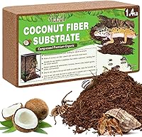 Vista 10 de Halatool Paquete de 2 Sustrato de Fibra de Coco Orgánico para Reptiles, Sustrato Premium para Gecko Leopardo, Lecho de Terrario de Cáscara de Coco