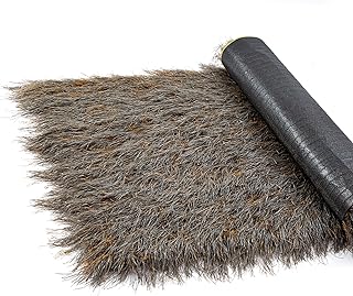 Artificial Mexican Straw Roll,Synthetic Thatch Grass Roof,Fireproof Palm Thatch Rolls for Tiki Hut,Tiki Roof Thatch Rolls for Hawaiian Party Pool Beach(1x12m(39.4x472.4in))