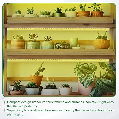 Miniatura 6 de iPower Espectro completo de crecimiento de 40 W para plantas de interior con temporizador de encendidoapagado automático de 3912 horas, 10 niveles