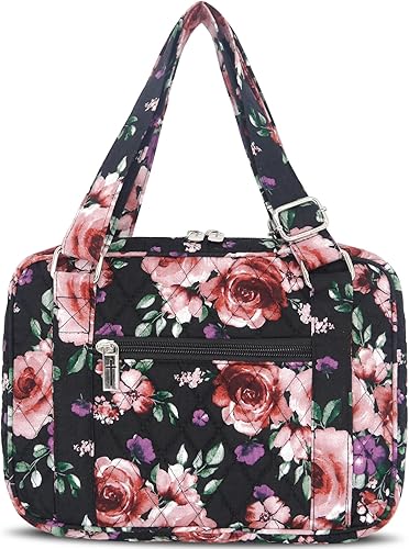 Miniatura 9 de Lost Deer Fundas para la Biblia con correas ajustables para el hombro, para mujer, funda de tela de algodón acolchada floral para la Biblia,