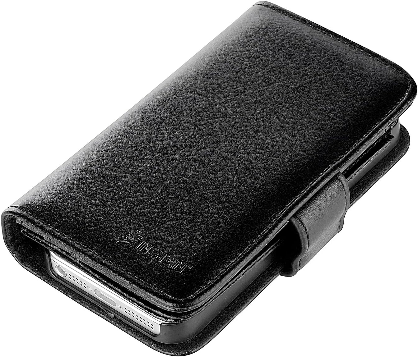 iPhone SE Case, Insten Leather Case with Wallet Compatible with Apple iPhone 5SE / 5S / 5, Black
